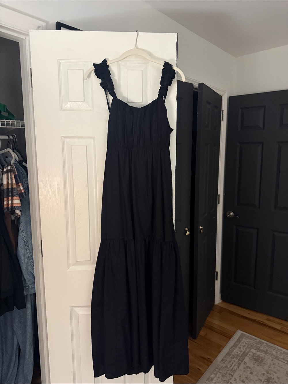 Abercrombie Black Ruffled-Strap Maxi Dress - Women